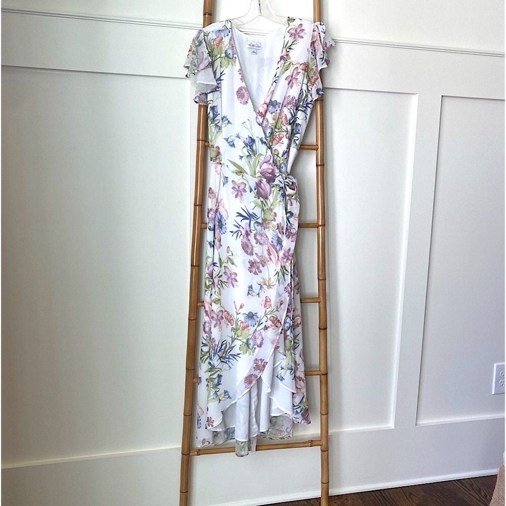 Sweet Pea Floral Wrap Maxi Dress